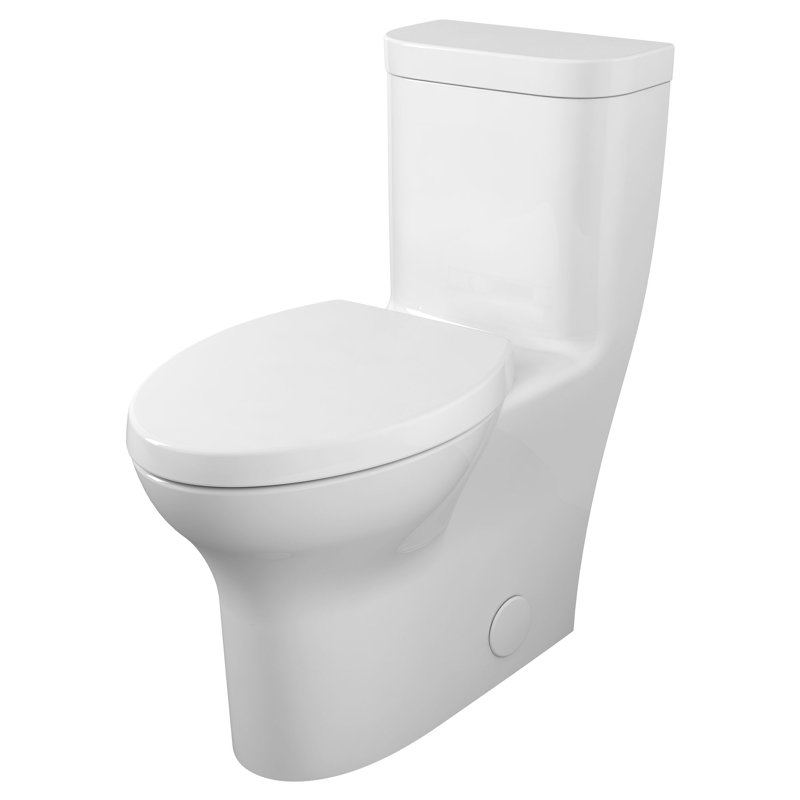 Canvas White High Efficiency Elongated One-Piece Toilet