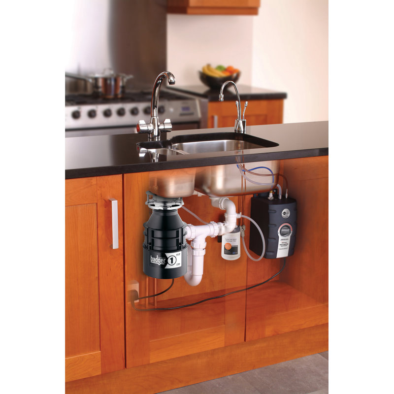 1/3 HP Black Continuous Feed Garbage Disposal