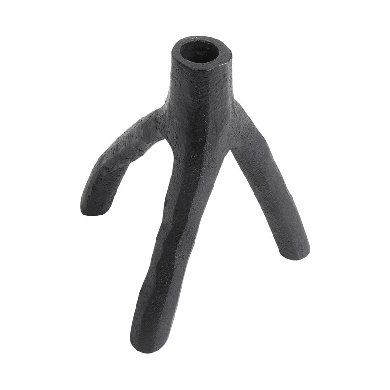 Black Iron Tripod Tabletop Taper Candlestick