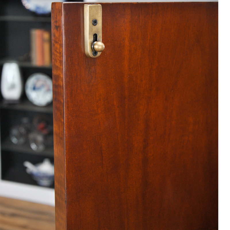 Elevated Niagara Solid Mahogany Bar Cabinet with Hand Carved Details