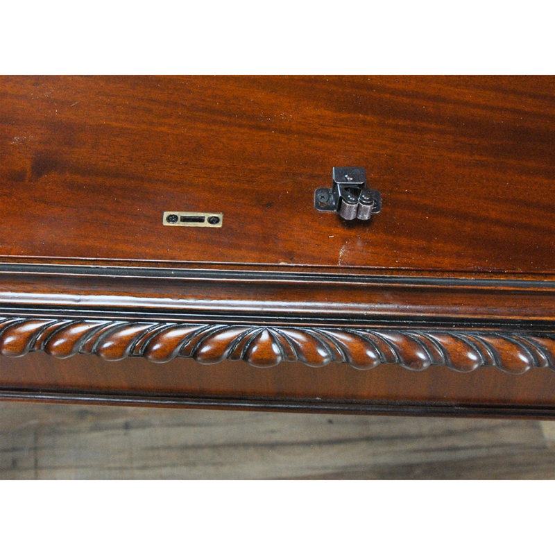 Elevated Niagara Solid Mahogany Bar Cabinet with Hand Carved Details
