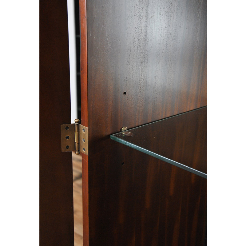 Elevated Niagara Solid Mahogany Bar Cabinet with Hand Carved Details