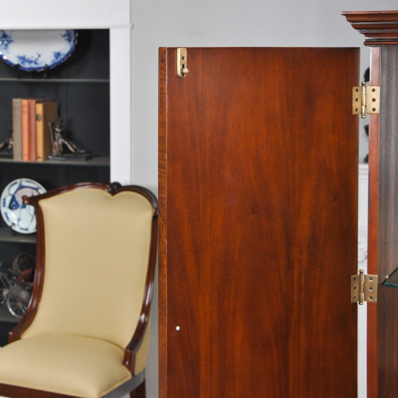 Elevated Niagara Solid Mahogany Bar Cabinet with Hand Carved Details