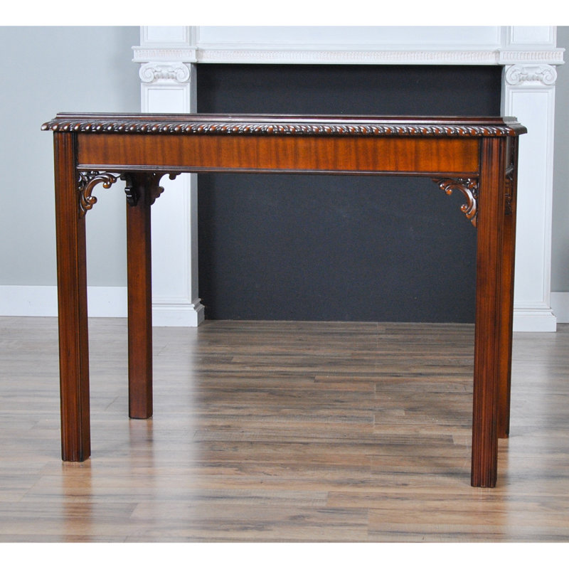Elevated Niagara Solid Mahogany Bar Cabinet with Hand Carved Details