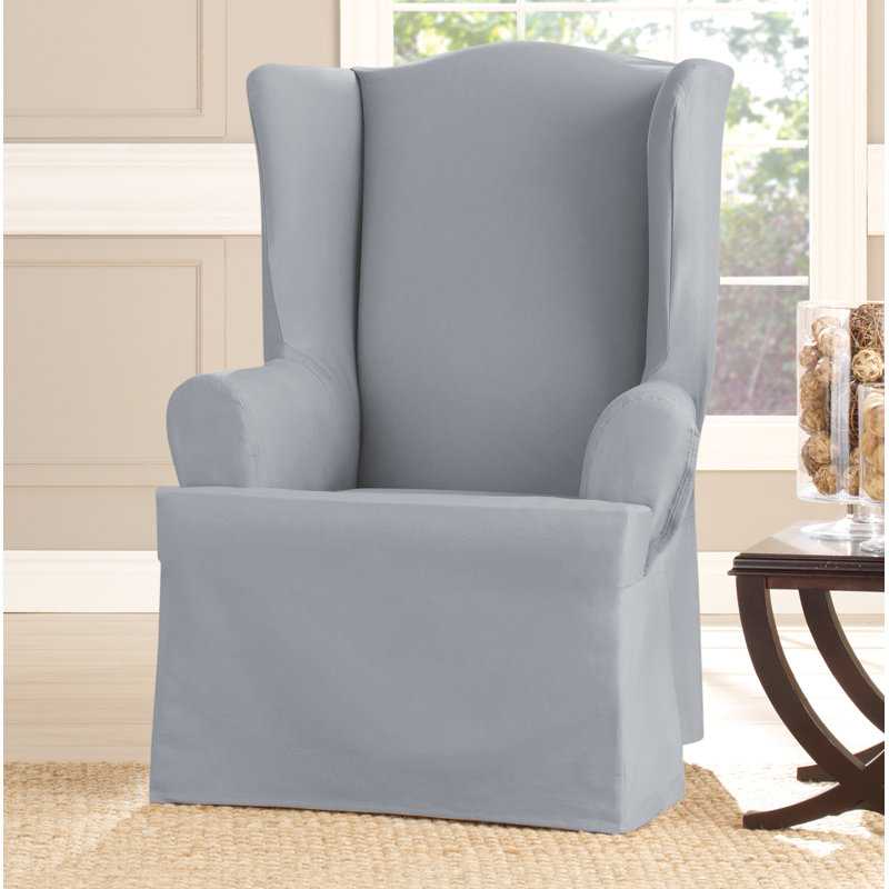 Cotton Box Cushion Wingback Slipcover