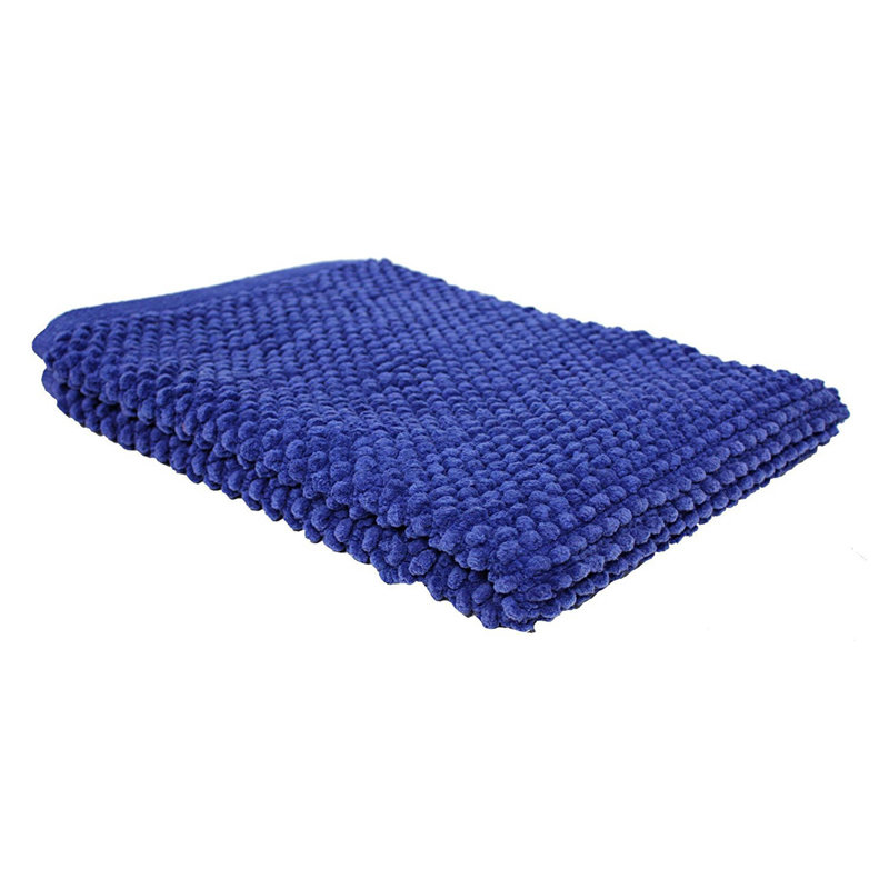 Royal Blue Popcorn Cotton Bath Rug 22"x30"