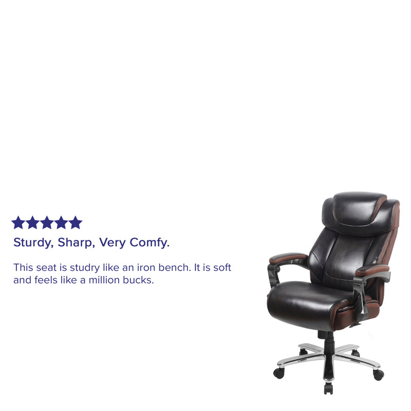 Esmeralda High-Back Brown LeatherSoft Executive Swivel Chair