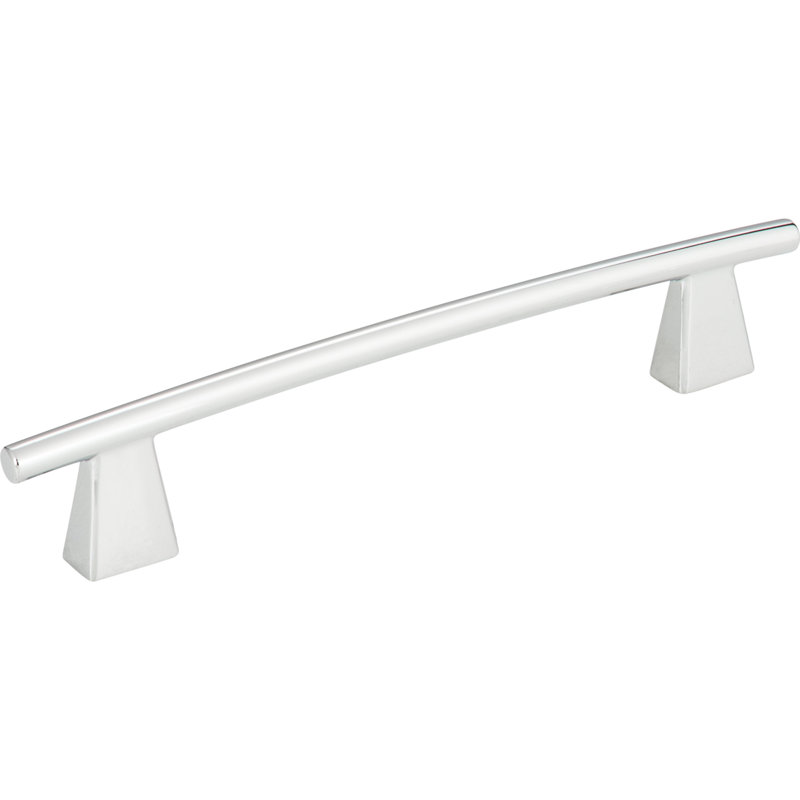 Polished Chrome Modern Bar Handle with Mounting Hardware
