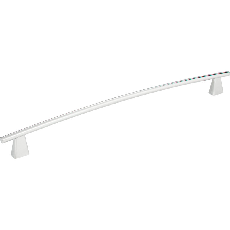 Polished Chrome Modern Bar Handle with Mounting Hardware