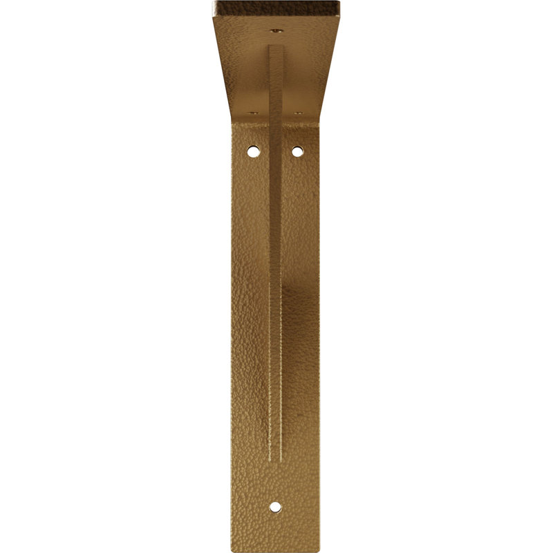 Legacy 10'' Hammered Gold Steel Bracket for Versatile Shelving