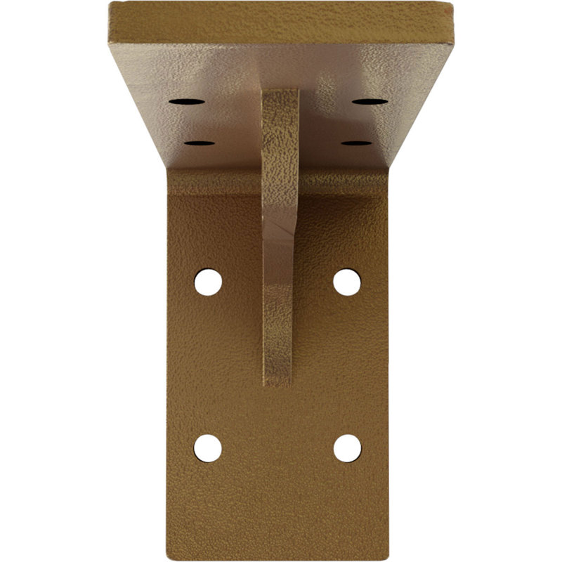 Hammered Gold 3.75" Industrial Steel Bracket for Shelving