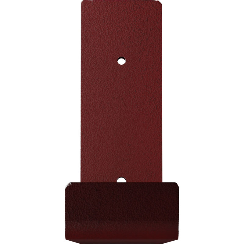 Hammered Bright Red Steel 6"x8" Shelf Bracket for Urban Chic Decor