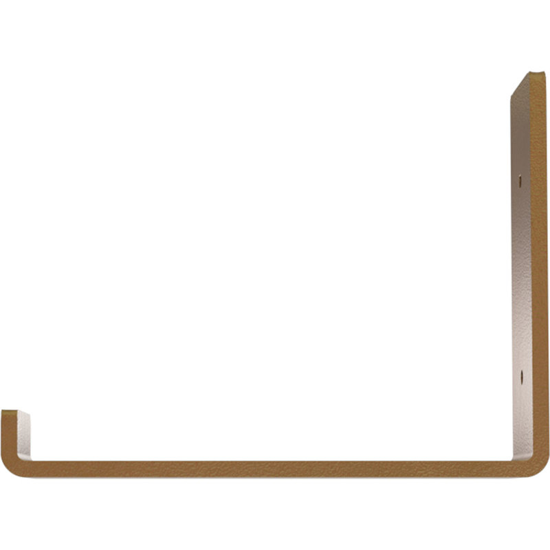 Hammered Gold Steel 6"x8" Urban Industrial Shelf Bracket