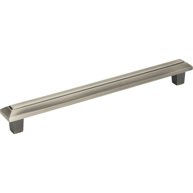 Pewter Modern Bar Handle with Mounting Hardware