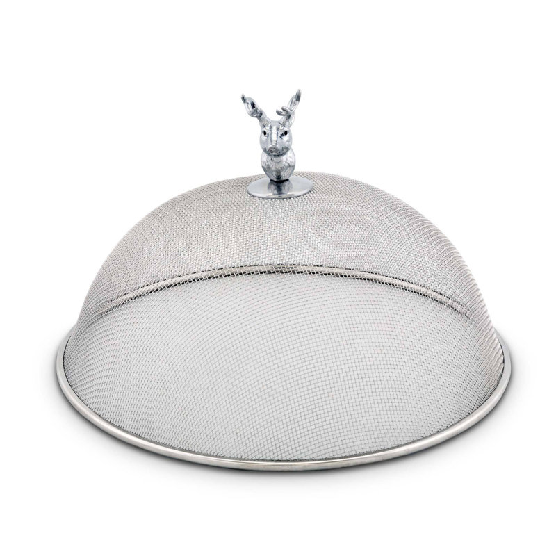Arthur Court Stainless Steel Mesh Picnic Cover with Elk Head Knob