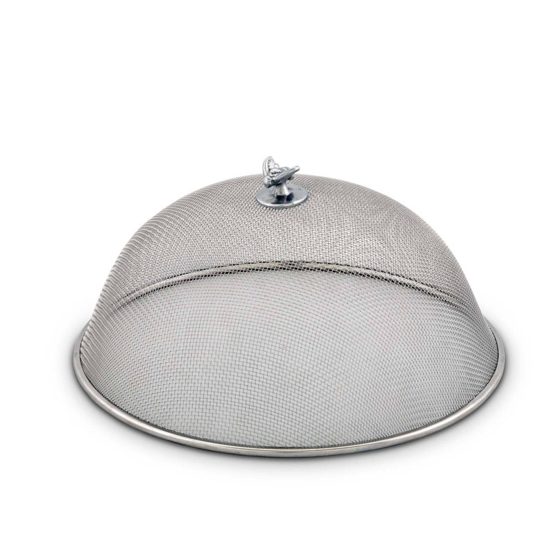 10.5'' Stainless Steel Mesh Picnic Food Cover with Aluminum Bee Knob
