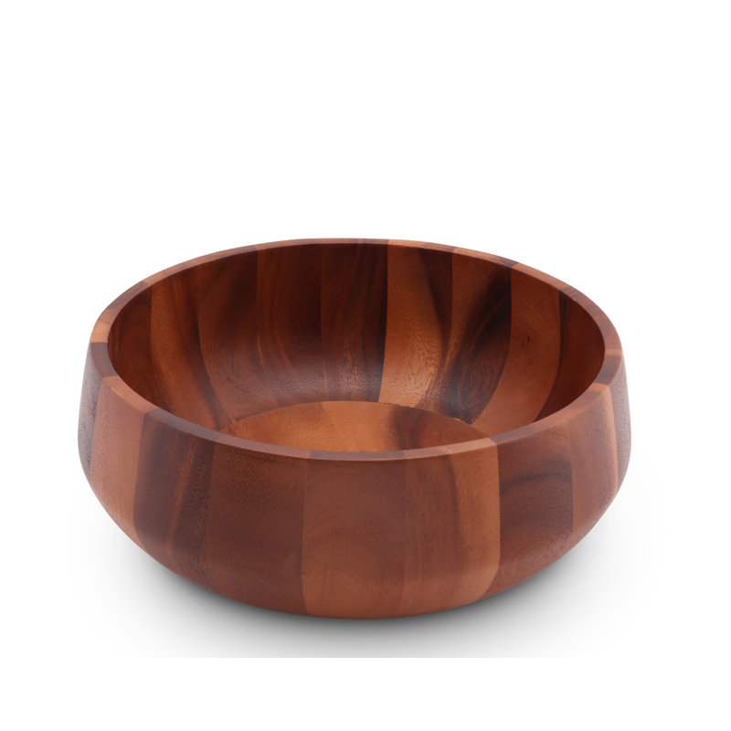 Arthur Court Acacia Wood Large Round Serving Bowl