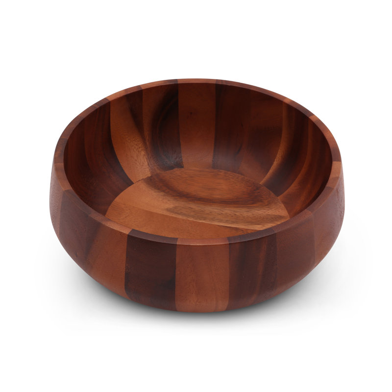 Arthur Court Acacia Wood Large Round Serving Bowl