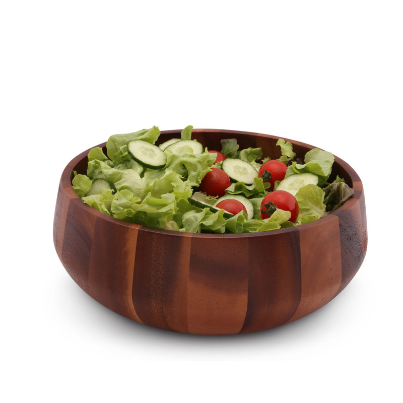 Arthur Court Acacia Wood Large Round Serving Bowl
