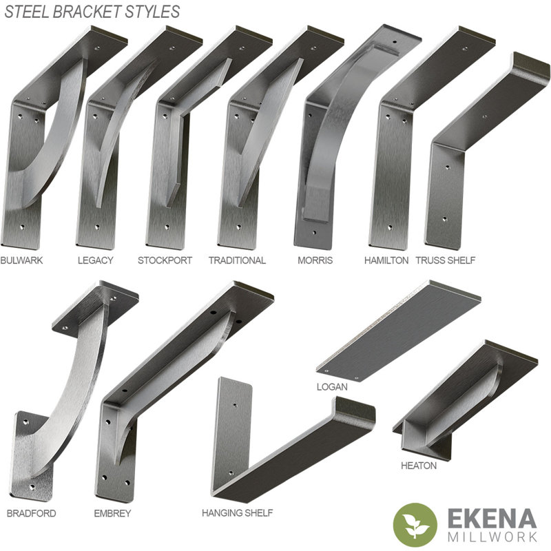 Hammered Gold 20'' Steel Hidden Support Bracket