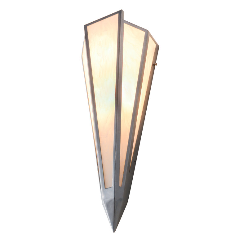 Brum 2-Light V-Shaped Chrome and Black Wall Sconce