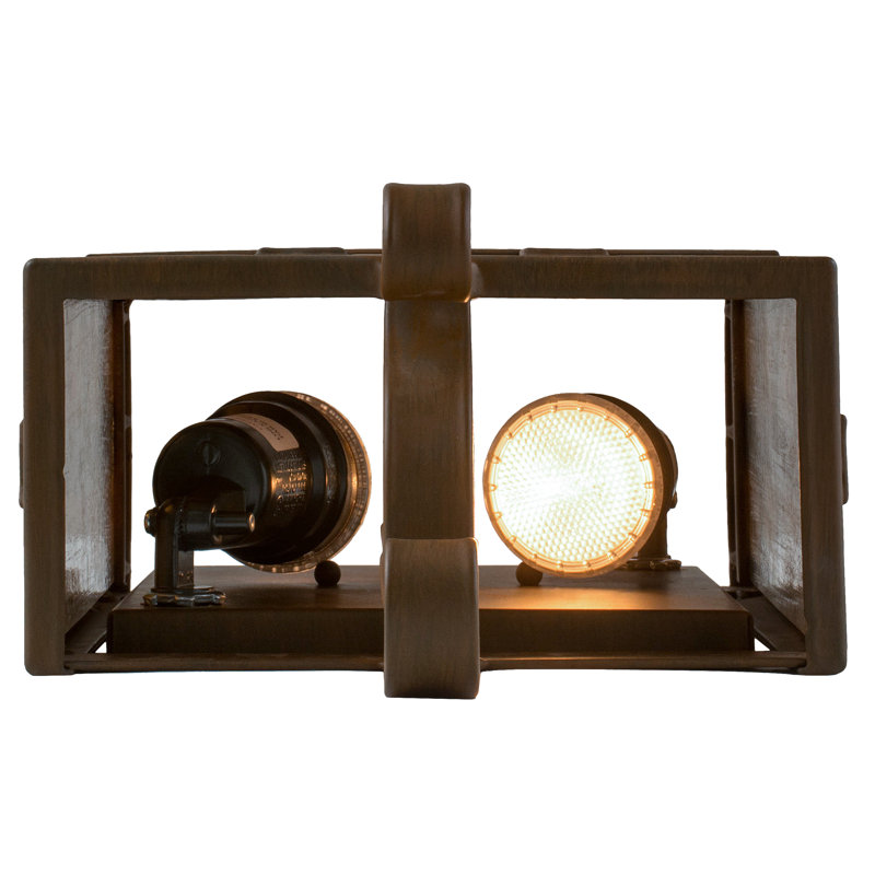 Monte Cristo Rustic Iron Brown 2-Light Dimmable Wall Sconce