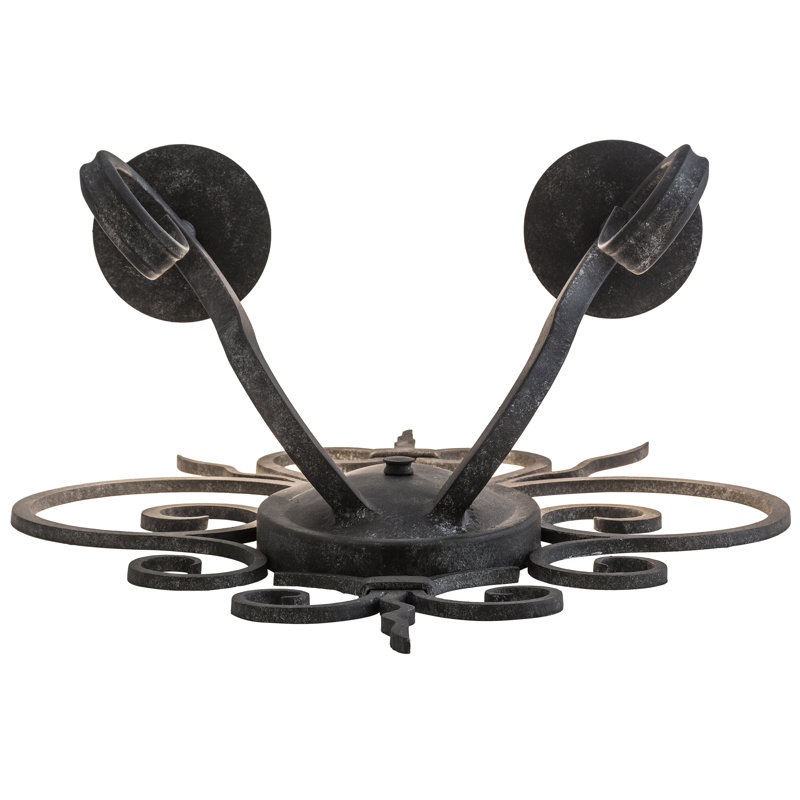 Kenneth White Iron 21" Dimmable Candle Wall Sconce