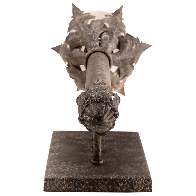 Ash Finish Glass Hurricane Wall Sconce with Faux Candlelight