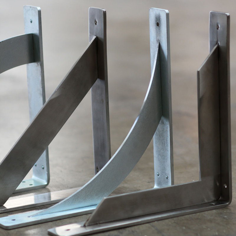 Hammered Gold 24" Steel Bracket for Shelves and Countertops