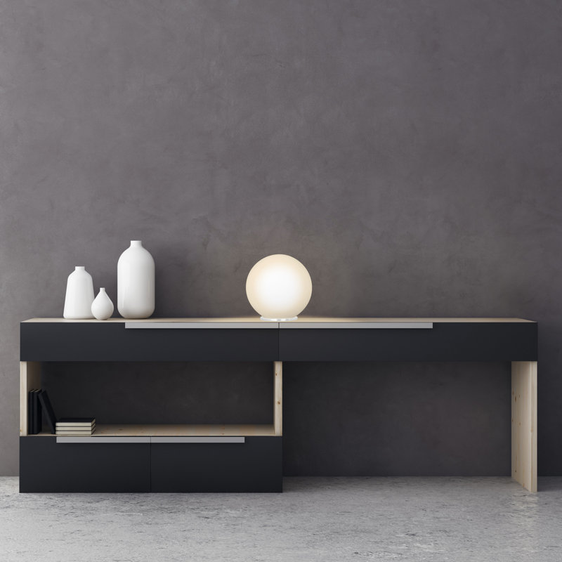Rondo 8'' White Opal Glass Globe Table Lamp