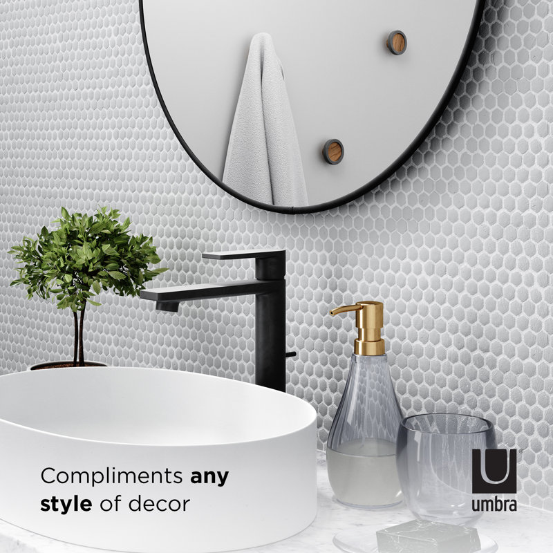Elegant 34" Round Wall Mirror with Metallic Titanium Frame