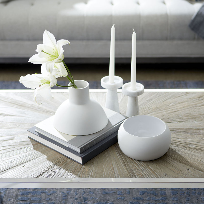 Purezza Matte White Ceramic Tulip Table Vase