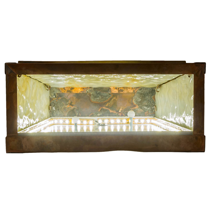 Stillwater Song Bird 11.5" Vintage Copper and Beige Glass Sconce