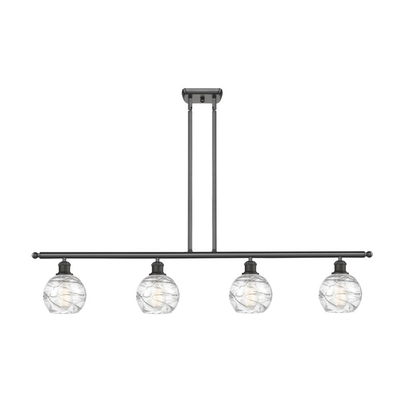 48" Oil Rubbed Bronze Glass Globe Island Pendant