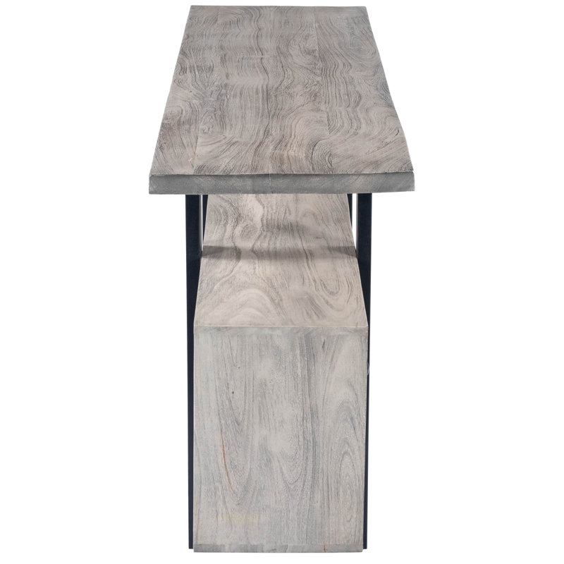 Raitis 63'' Gray Sandwash Acacia Wood and Metal Sideboard