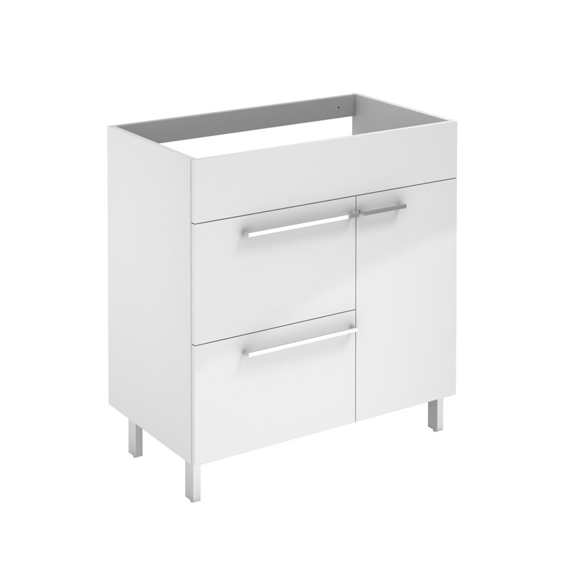 Elegance Glossy White Freestanding Single Bathroom Vanity Base