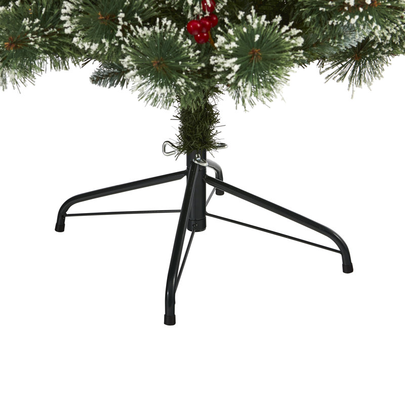6ft Frosted Pine Artificial Christmas Tree with Warm White LED Lights