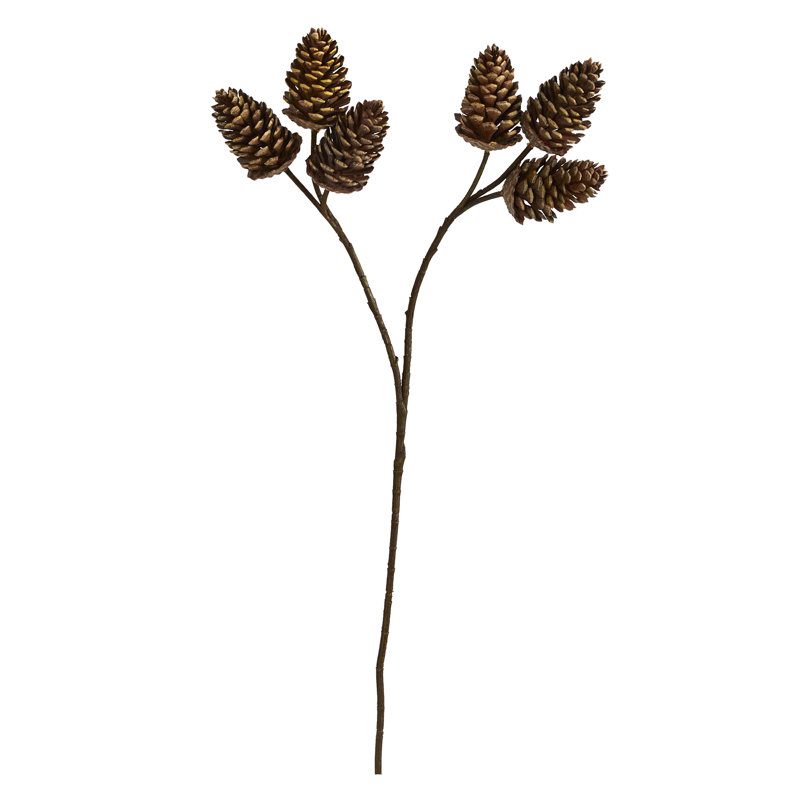 Nearly Natural 32" Brown Plastic Pinecone Artificial Spray Set