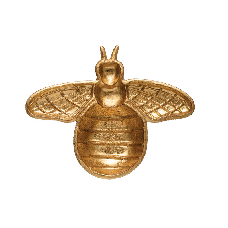 Gold Cast Iron Bee Decorative Dish