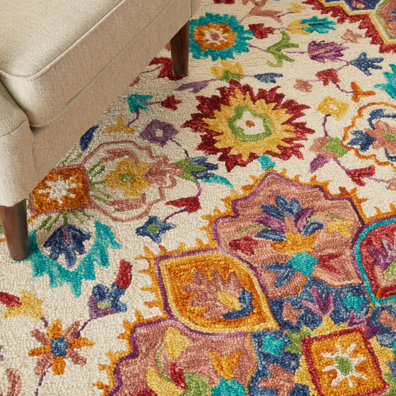 Multicolor 8' x 10' Handmade Wool Tufted Area Rug