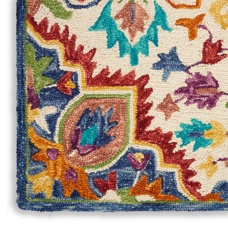 Multicolor 8' x 10' Handmade Wool Tufted Area Rug