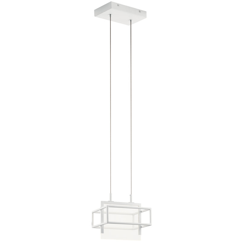 Vega Mini LED Pendant in Matte Black with Clear Acrylic Shade
