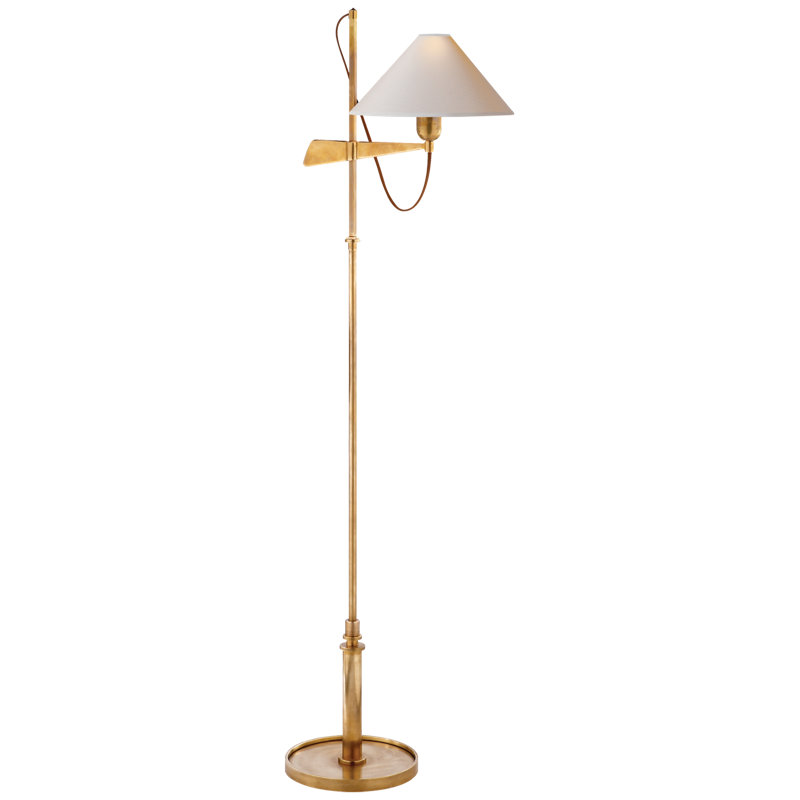 Edison Adjustable Hand-Rubbed Antique Brass Outdoor Floor Lamp