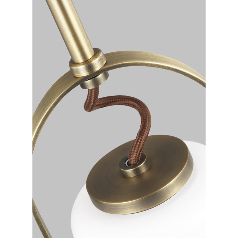 Mini Hazel Time Worn Brass Glass Pendant Light