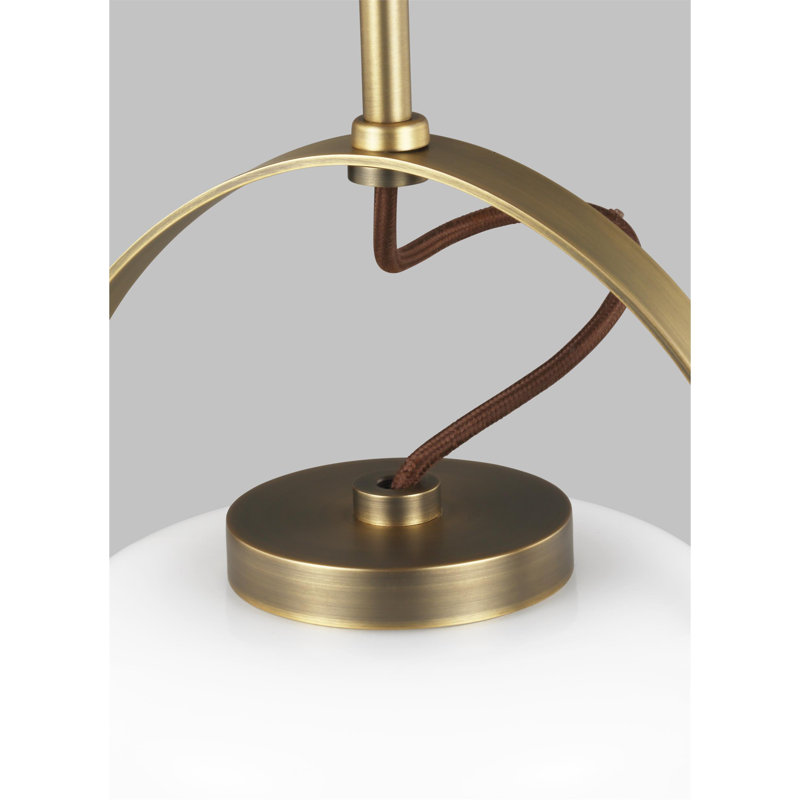 Mini Hazel Time Worn Brass Glass Pendant Light