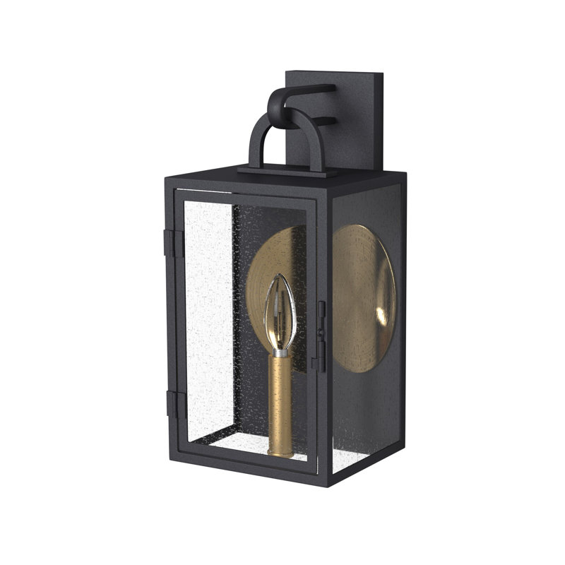 Black Matte Classic Outdoor Wall Lantern with Clear Glass