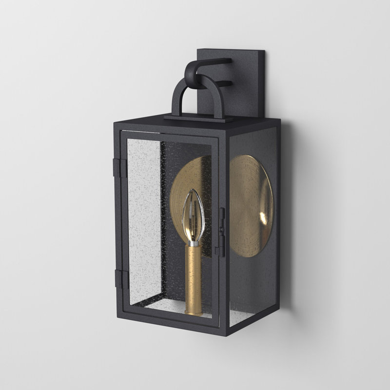 Black Matte Classic Outdoor Wall Lantern with Clear Glass
