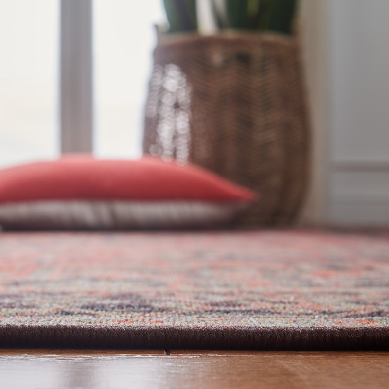 Elegant Tufted Wool-Blend 7'9" x 10' Area Rug in Rich Red