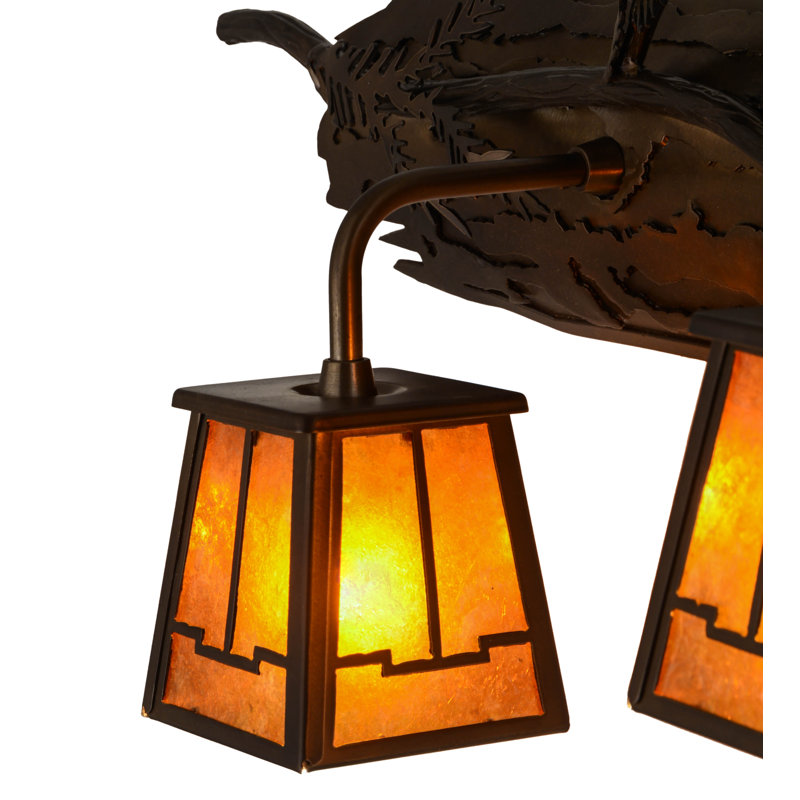 Adirondack Pine Branch 3-Light Antique Copper Vanity Sconce