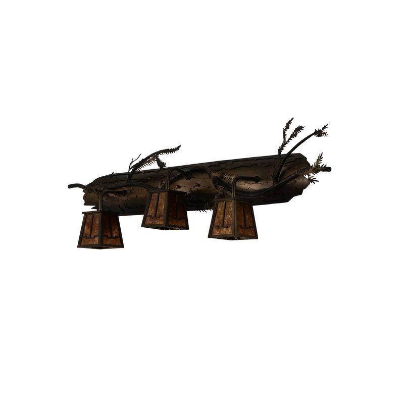 Adirondack Pine Branch 3-Light Antique Copper Vanity Sconce
